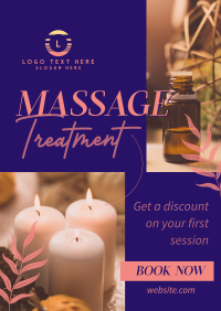 Relaxing Massage Treatment Flyer Design