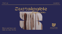 Elegant Minimalist Sustainable Fashion Facebook event cover Image Preview