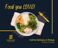 Lunch for Delivery Facebook Post Design