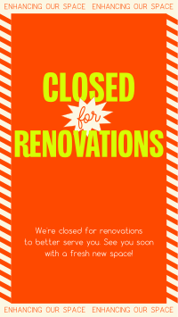 Minimalist Closed for Renovations Instagram Story Design