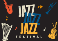 Jazz Festival Postcard Design