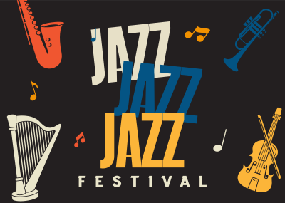 Jazz Festival Postcard Image Preview