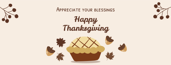Thanksgiving Pie  Facebook Cover Design Image Preview