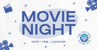 Grunge Movie Night Facebook Ad Design