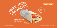 Yummy Shawarma Twitter Post Design