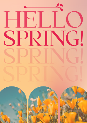 Retro Welcome Spring Flyer Image Preview