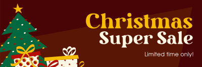 Christmas Super Sale Twitter header (cover) Image Preview