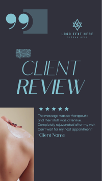 Spa Client Review Instagram story Image Preview