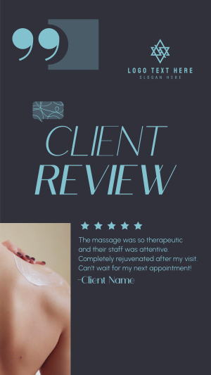 Spa Client Review Instagram story Image Preview