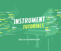 Music Instruments Tutorial Facebook Post Design