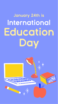 Cute Education Day TikTok Video Image Preview