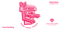 Car Wash Signage Twitter Post Design