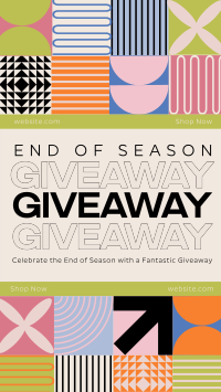 Geometric Conservative Season End Giveaway Instagram Story Design