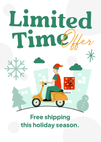 Christmas Free Shipping Poster Image Preview