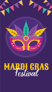 Mardi Gras Festival Facebook Story Design