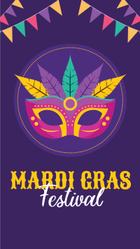 Mardi Gras Festival Facebook Story Preview