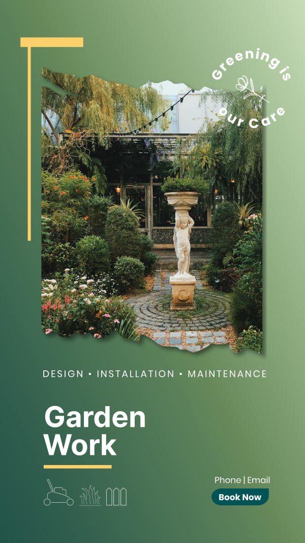 Garden Work Facebook Story Design Image Preview