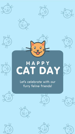Cat Day Greeting Facebook story Image Preview