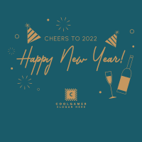 Cheers to New Year Instagram post Image Preview