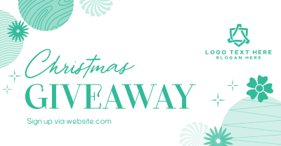 Abstract Christmas Giveaway Facebook Ad Image Preview