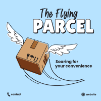 Flying Parcel Instagram Post Design