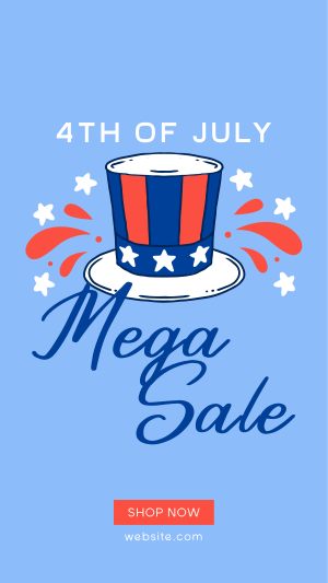 Festive Sale for 4th of July Facebook story Image Preview
