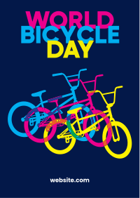 World Bicycle Day CMYK Flyer Design