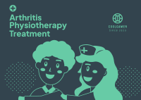 Elderly Physiotherapy Treatment Postcard Design