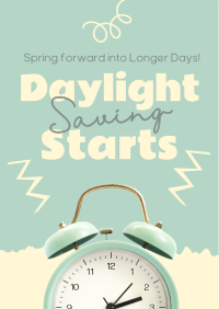 Start Daylight Saving Poster Design