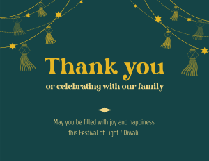Diwali Festival Thank You Card Image Preview