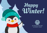 Happy Winter Postcard Image Preview