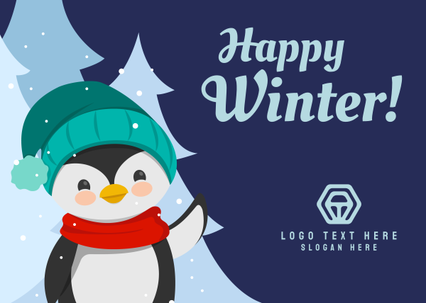 Happy Winter Postcard Design Image Preview
