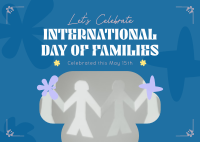 Modern International Day of Families Postcard Design