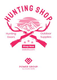 Hunting Shop Poster Design