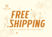 Free Shipping Sparkles Postcard Image Preview