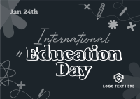 Celebrate Education Day Postcard Design
