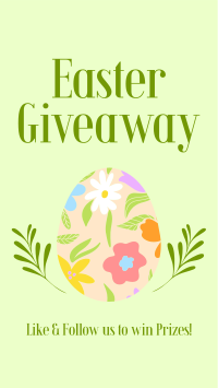 Floral Egg Giveaway Facebook Story Design