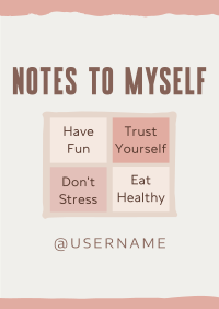 Note to Self List Poster Image Preview