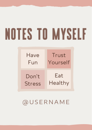 Note to Self List Poster Image Preview