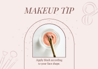 Makeup Beauty Tip Postcard Design