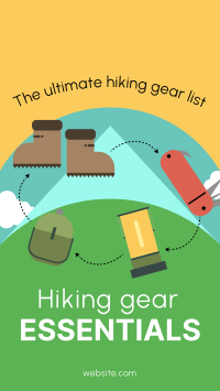 Hiking Gear Essentials Facebook story