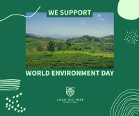 We Support World Environment Day Facebook Post Design