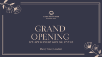 Grand Opening Elegant Floral Facebook event cover Image Preview