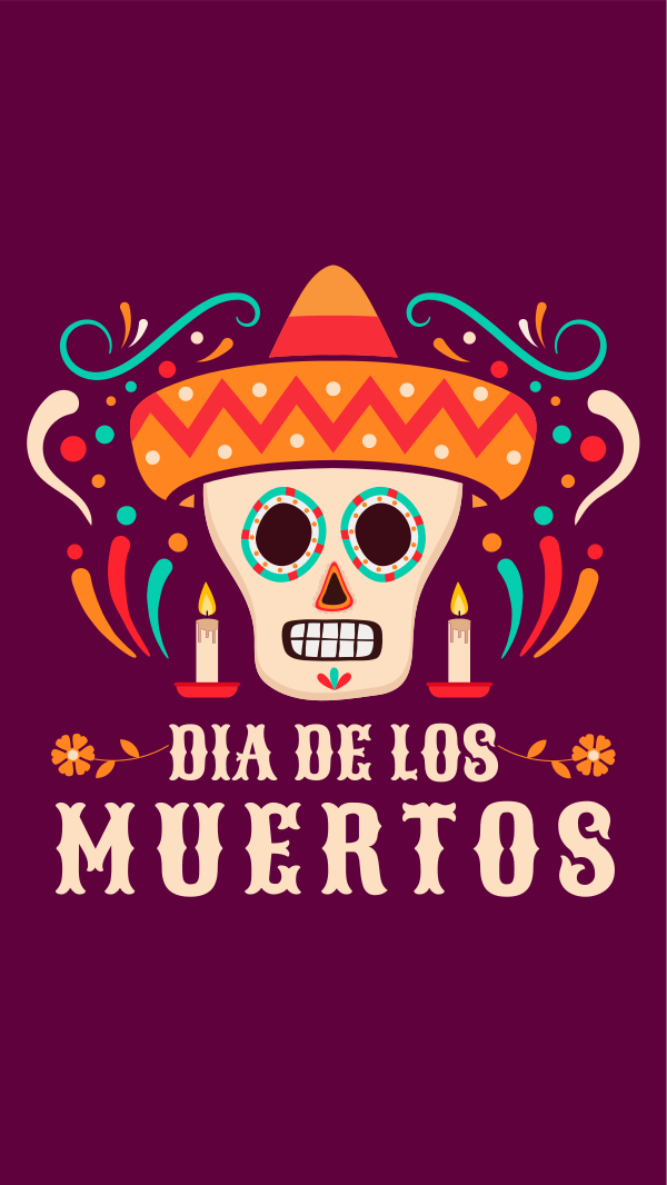 Mexican Skull Instagram Story Design Image Preview