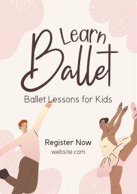 Kids Ballet Lessons Flyer Design