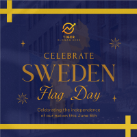 Commemorative Sweden Flag Day Instagram Post Design