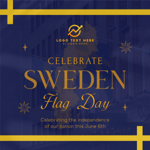 Commemorative Sweden Flag Day Instagram post Image Preview