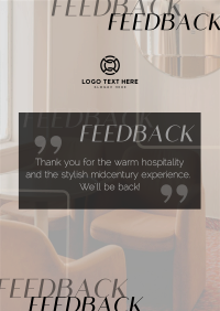 Minimalist Hotel Feedback Flyer Design