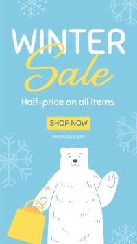 Polar Bear Shopping YouTube Short Design