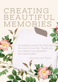 Creating Beautiful Memories Poster Design